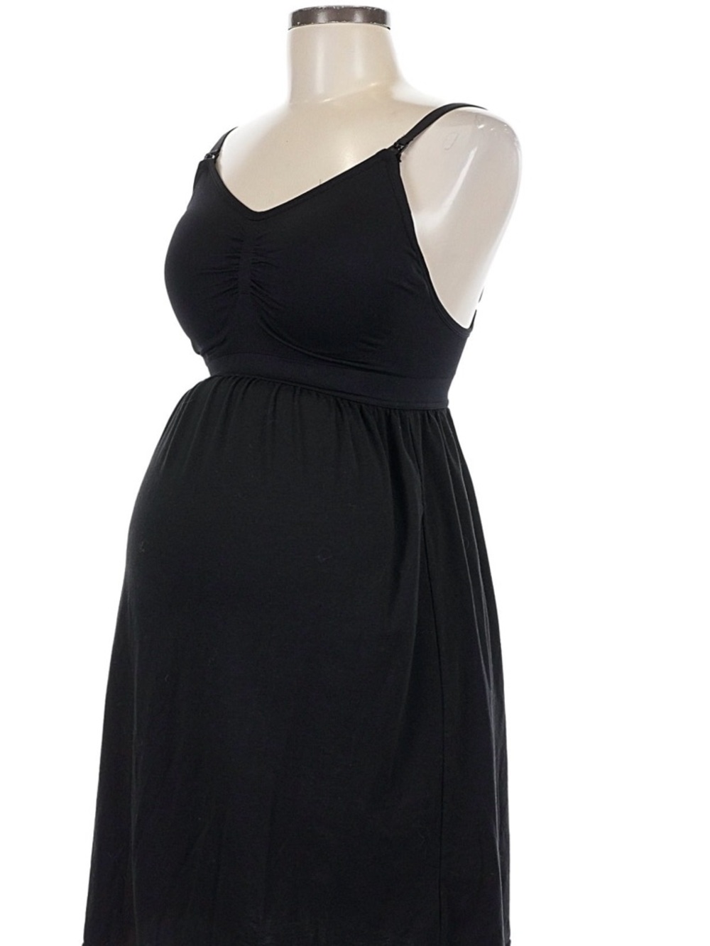 Motherhood Black Maternity Midi with Adjustable Straps